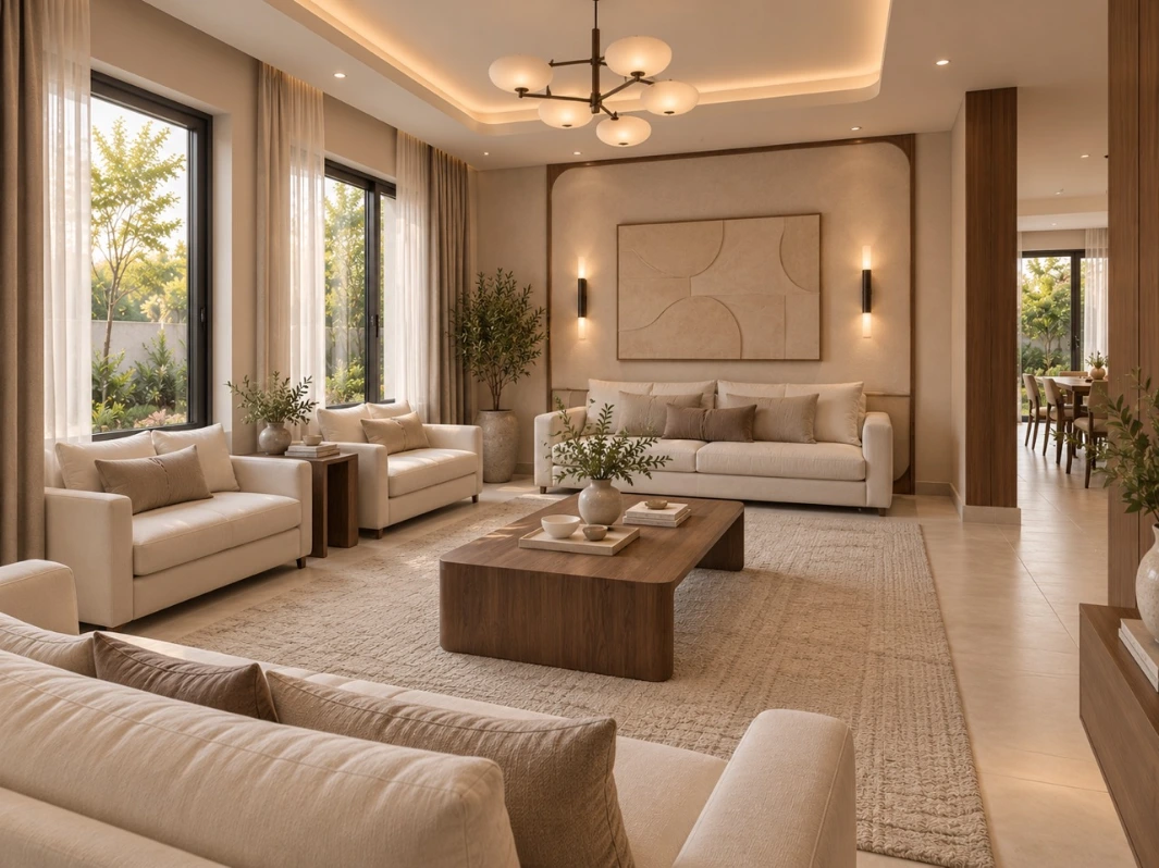 American House 200 m² contemporary living room