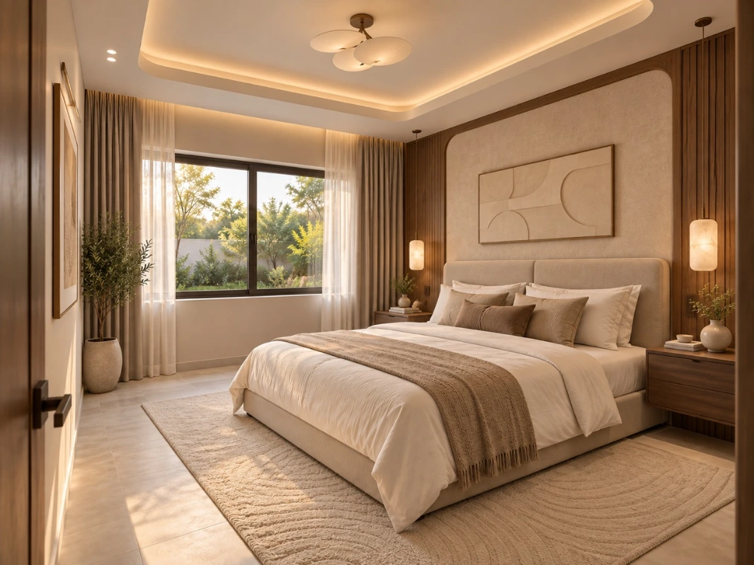 American House 200 m² master bedroom