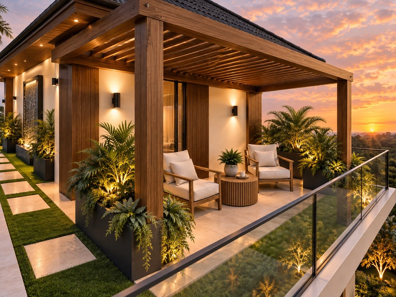American House 200 m² — main architectural visualization